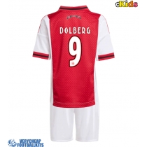 Ajax Kasper Dolberg #9 Replica Home Minikit 2025-26 Short Sleeve (+ pants)